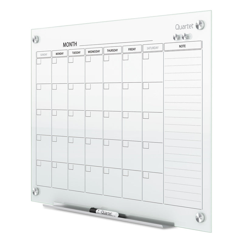 Quartet Infinity Magnetic Glass Calendar Board, 48 x 36