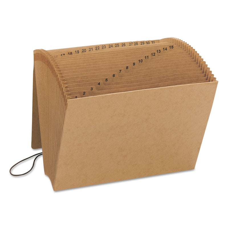 Smead Indexed Expanding Kraft Files, 31 Sections, Elastic Cord Closure, 1/15-Cut Tabs, Letter Size, Kraft