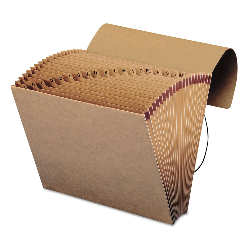 Smead Indexed Expanding Kraft Files, 21 Sections, Elastic Cord Closure, 1/21-Cut Tabs, Letter Size, Kraft