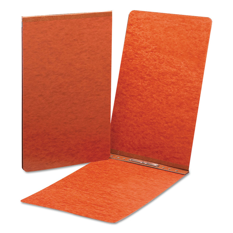 Smead Prong Fastener Premium Pressboard Report Cover, Two-Piece Prong Fastener, 3" Capacity, 11 x 17, Red/Red