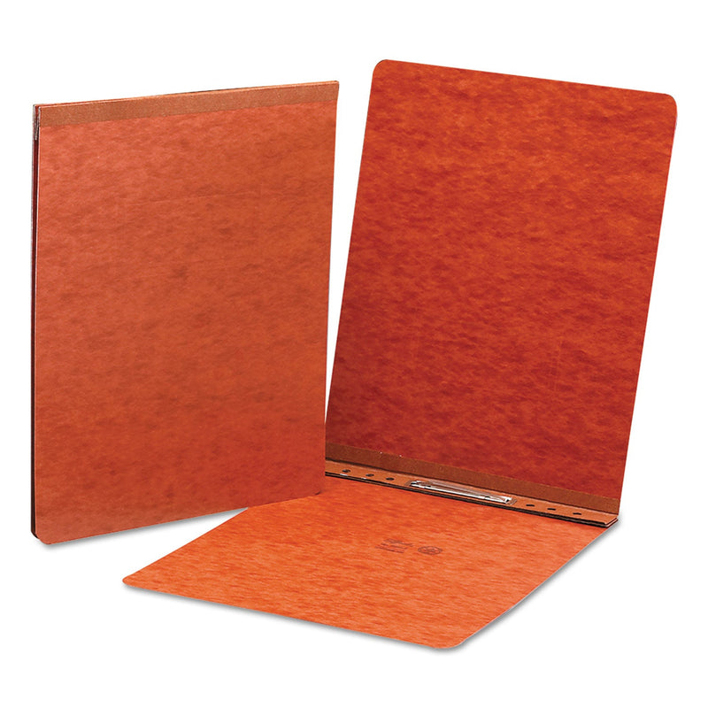 Smead Prong Fastener Premium Pressboard Report Cover, Two-Piece Prong Fastener, 2" Capacity, 8.5 x 11, Red/Red