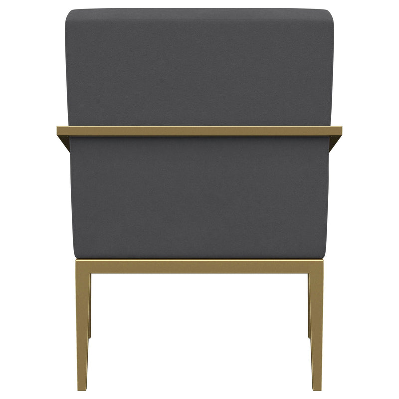 Kirra Upholstered Metal Arm Accent Chair Dark Grey