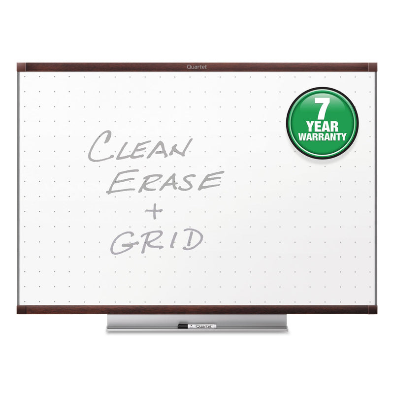 Quartet Prestige 2 Total Erase Whiteboard, 72 x 48, Mahogany Color Frame