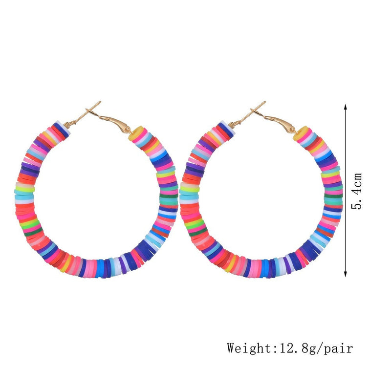 Handmade Disc Beads Polymer Clay Earrings