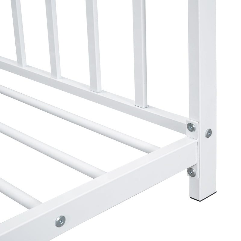 Metal House Platform Bed With Modern Design And Durable Frame