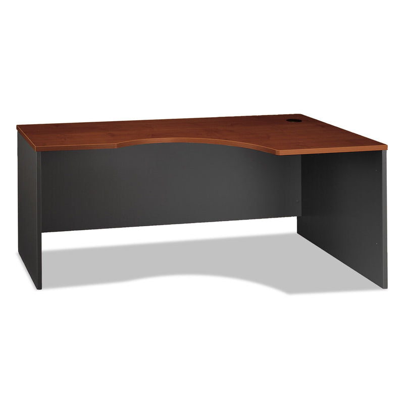 Bush Series C Collection Corner Desk Module, Right, 71.13" x 35.5" x 29.88", Natural Cherry/Graphite Gray