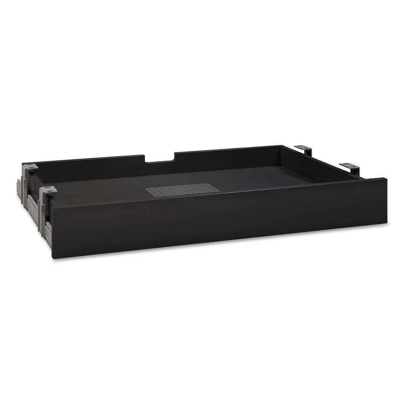 Bush Multi-Purpose Drawer with Drop Front, Metal, 27.13w x 17.38d x 3.63h, Black