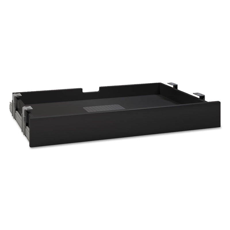 Bush Multi-Purpose Drawer with Drop Front, Metal, 27.13w x 17.38d x 3.63h, Black