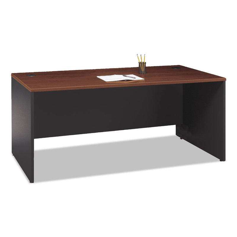 Bush Series C Collection Desk Shell, 71.13" x 29.38" x 29.88", Hansen Cherry/Graphite Gray