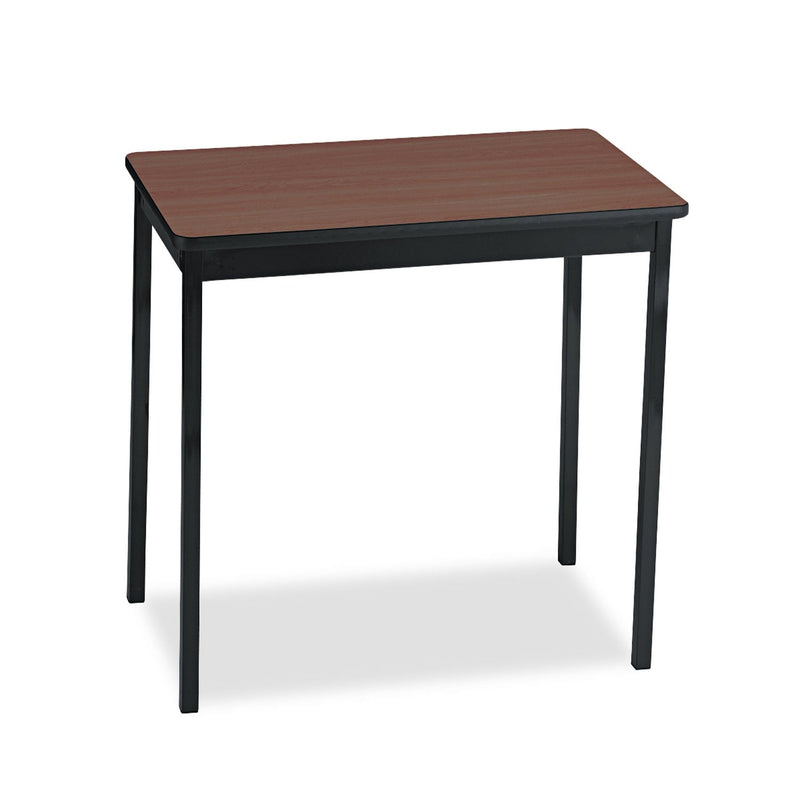 Barricks Utility Table, Rectangular, 30w x 18d x 30h, Walnut/Black