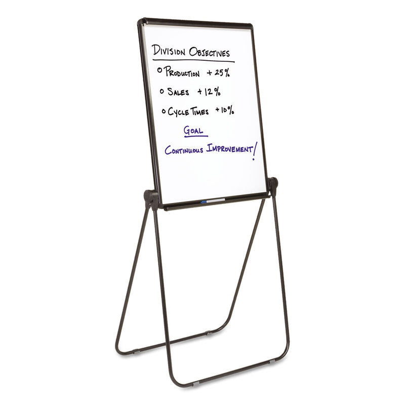 Quartet Ultima Presentation Easel, 27 x 34, White Surface, Black Frame