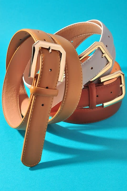 Angled Buckle Lux Belts