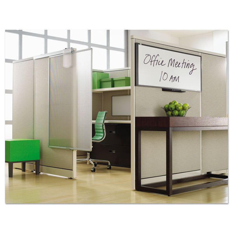 Quartet Prestige Cubicle Total Erase Whiteboard, 36 x 18, White Surface, Graphite Frame