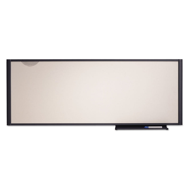Quartet Prestige Cubicle Total Erase Whiteboard, 48 x 18, White Surface, Graphite Frame