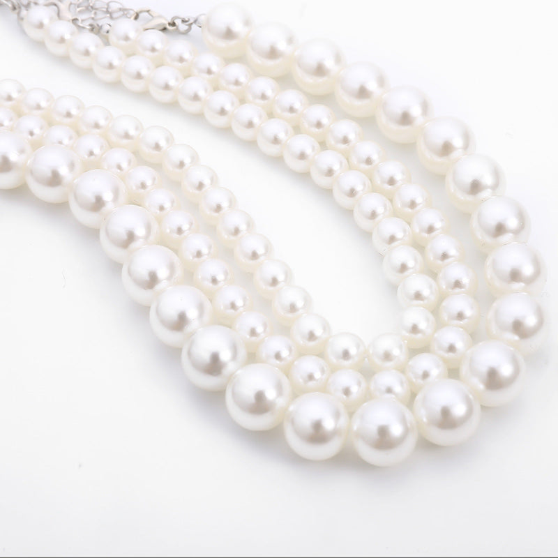 Modern Design Bohemian Pearl Multi Layered Jewelry Necklace