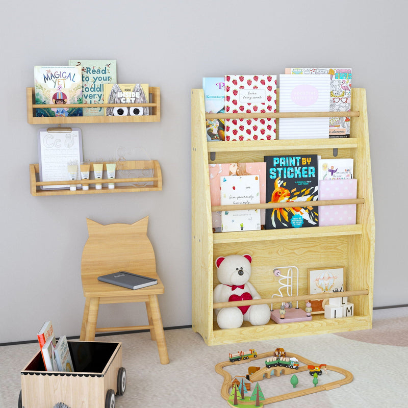 3 Tier Book Shelf, Compact Storage For Bedrooms