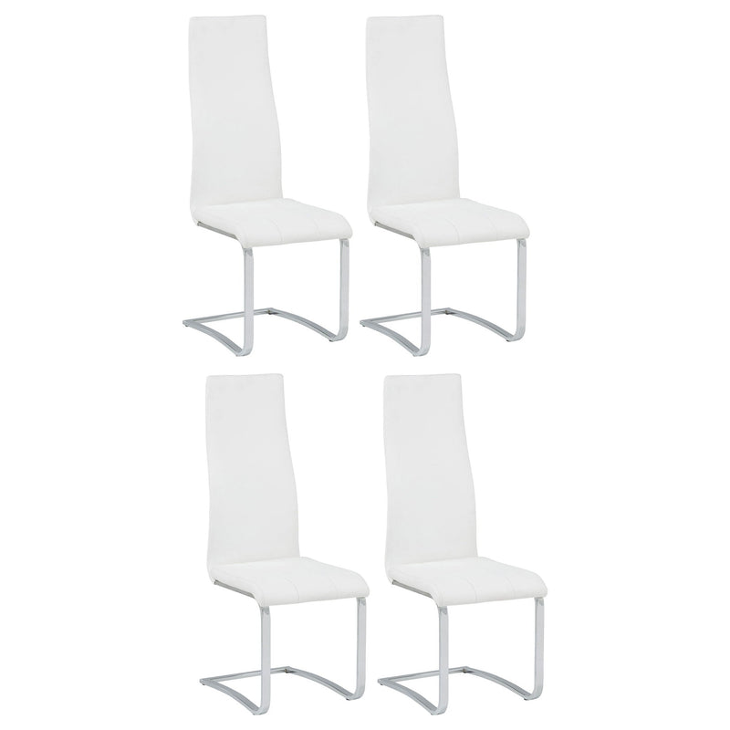 Montclair Upholstered Dining Side Chair White (Set of 4)