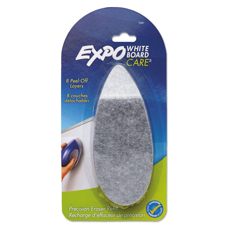 EXPO White Board CARE Dry Erase Precision Eraser Refill, Eight Peel-Off Layers, 2.25" x 6"