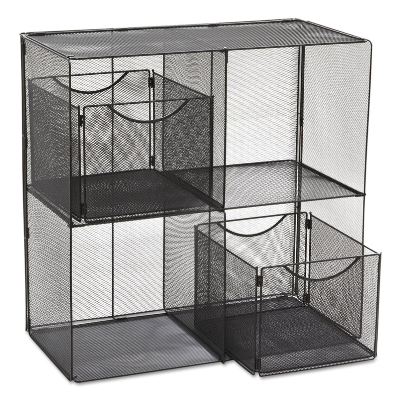 Safco Onyx Mesh Cube, 28.5w x 14.5d x 28.5h, Black