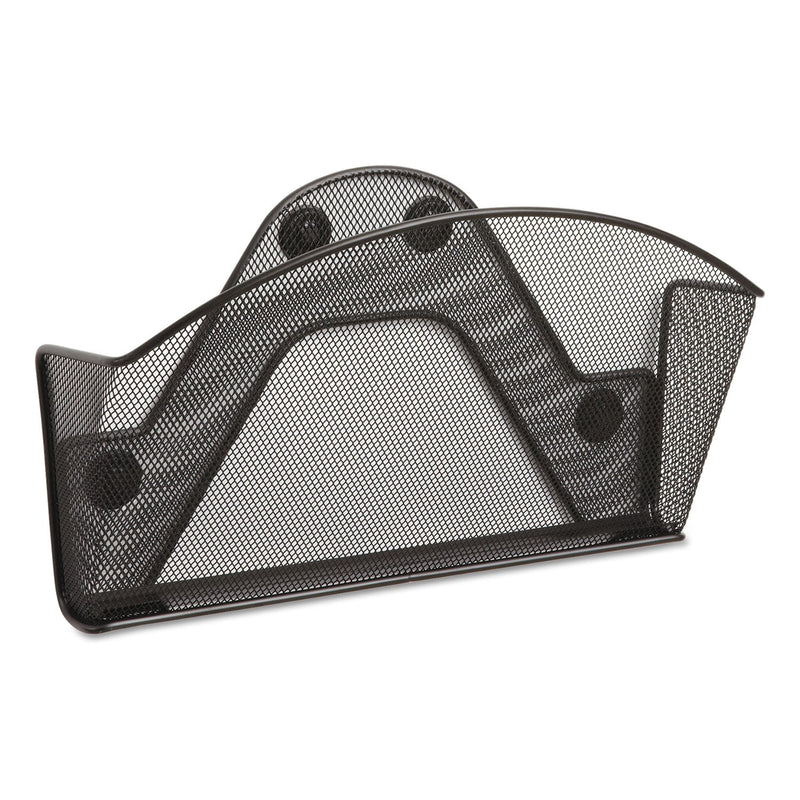 Safco Onyx Magnetic Mesh Panel Accessories, Single File Pocket, 13 x 4.25 x 7.25, Black