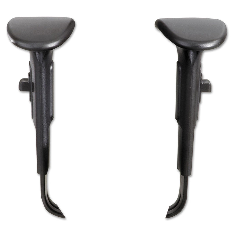 Safco Adjustable T-Pad Arms for Safco Alday and Vue Series Task Chairs and Stools, 3.5" x 10.5" x 14", Black, 2/Set