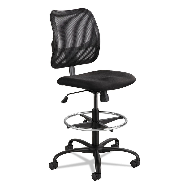 Safco Vue Series Mesh Extended-Height Chair, Supports Up to 250 lb, 23" to 33" Seat Height, Black Fabric