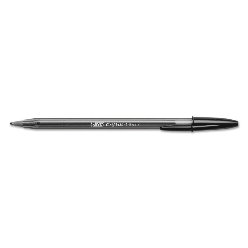 BIC Cristal Xtra Bold Ballpoint Pen, Stick, Bold 1.6 mm, Black Ink, Clear Barrel, Dozen