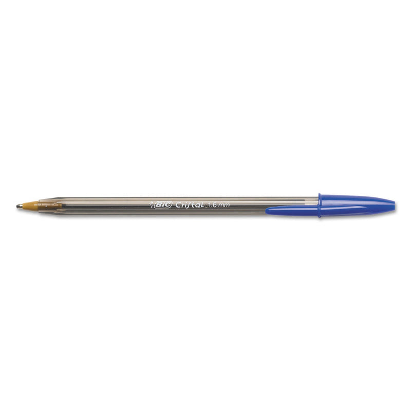 BIC Cristal Xtra Bold Ballpoint Pen, Stick, Bold 1.6 mm, Blue Ink, Clear Barrel, Dozen
