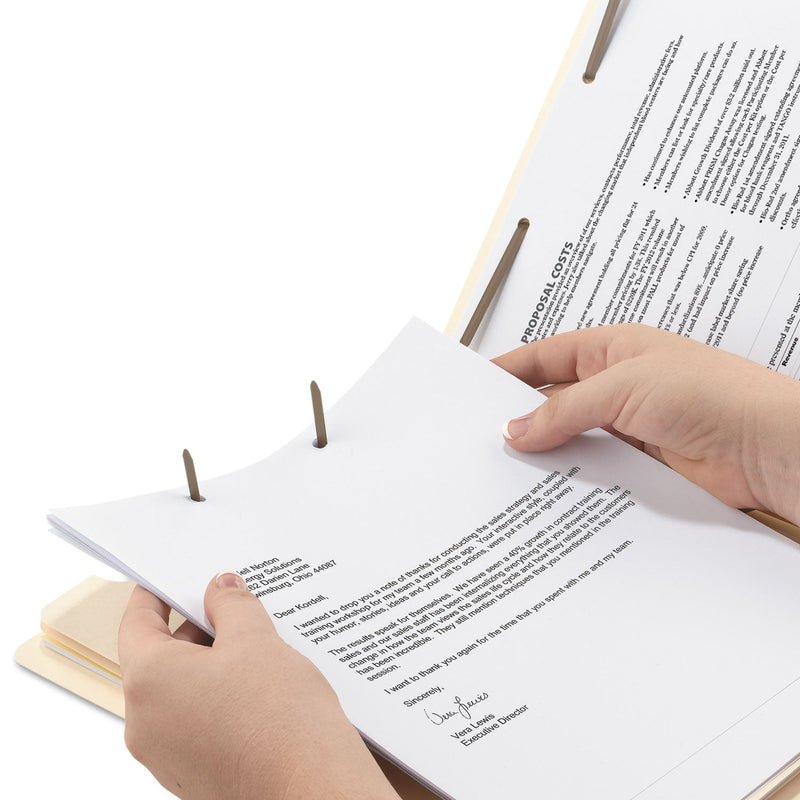 Smead Manila Four- and Six-Section Top Tab Classification Folders, 2 Dividers, Legal Size, Manila, 10/Box