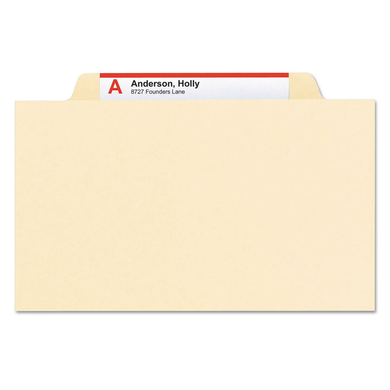 Smead Manila Four- and Six-Section Top Tab Classification Folders, 2 Dividers, Legal Size, Manila, 10/Box