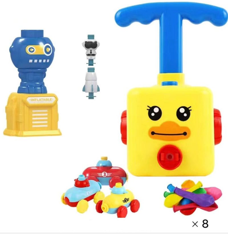 Power Balloon Launch Tower Toy Puzzle  Education Inertia Air Power Balloon Car Science Experimen Toy For Children Gift