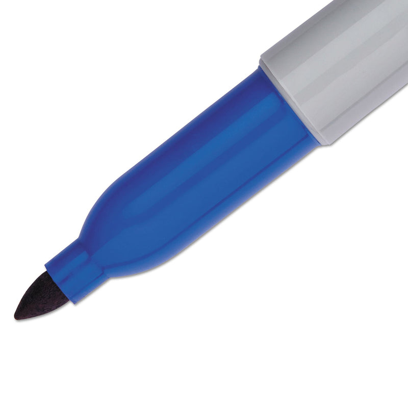 Sharpie Fine Tip Permanent Marker, Fine Bullet Tip, Blue, Dozen