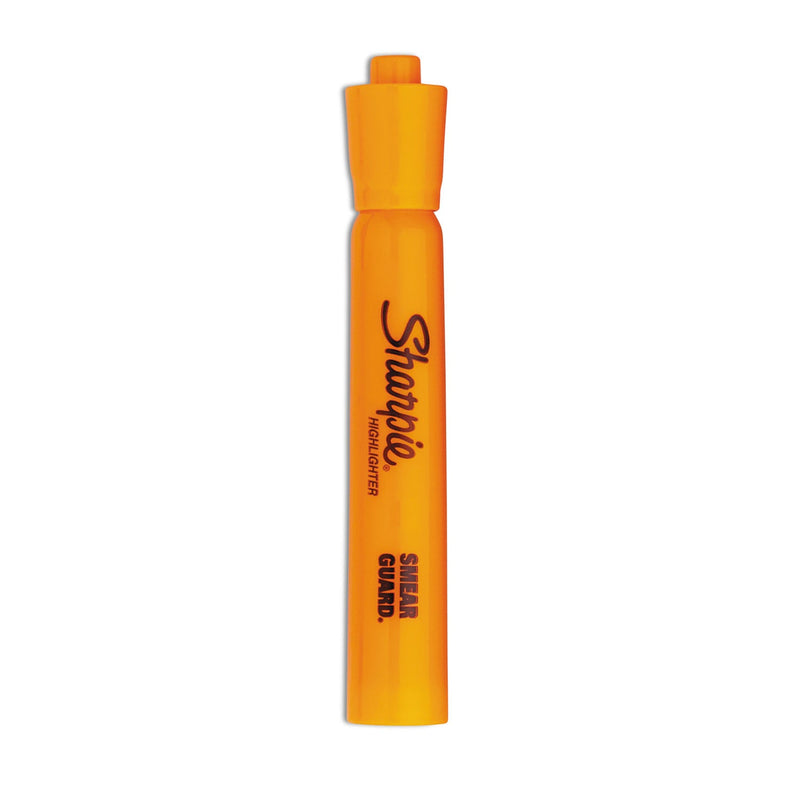 Sharpie Tank Style Highlighters, Orange Ink, Chisel Tip, Orange Barrel, Dozen