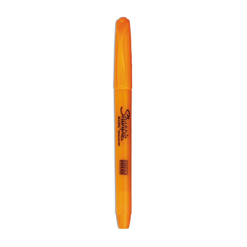 Sharpie Pocket Style Highlighters, Fluorescent Orange Ink, Chisel Tip, Orange Barrel, Dozen