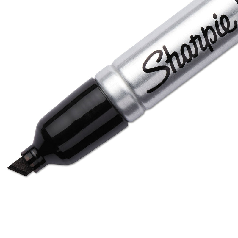 Sharpie King Size Permanent Marker, Broad Chisel Tip, Black, 4/Pack