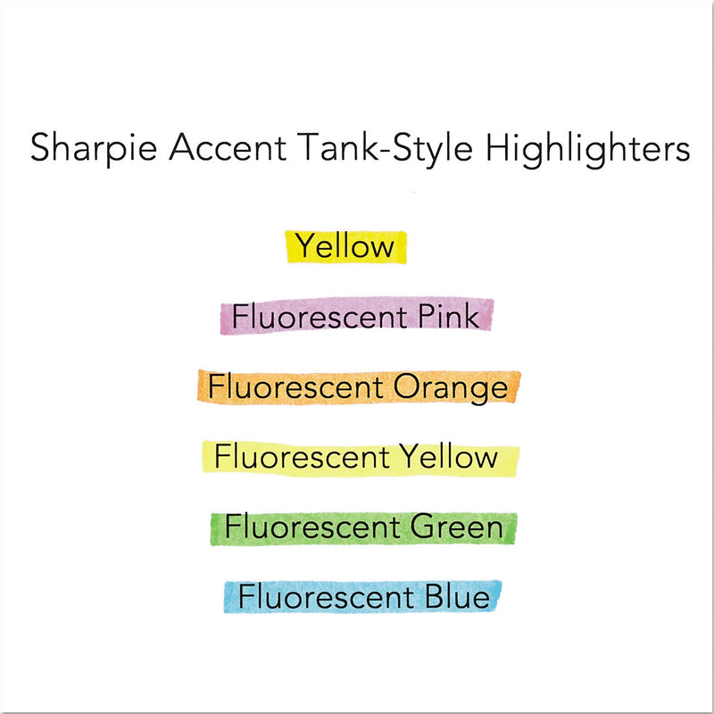 Sharpie Tank Style Highlighters, Fluorescent Green Ink, Chisel Tip, Green Barrel, Dozen