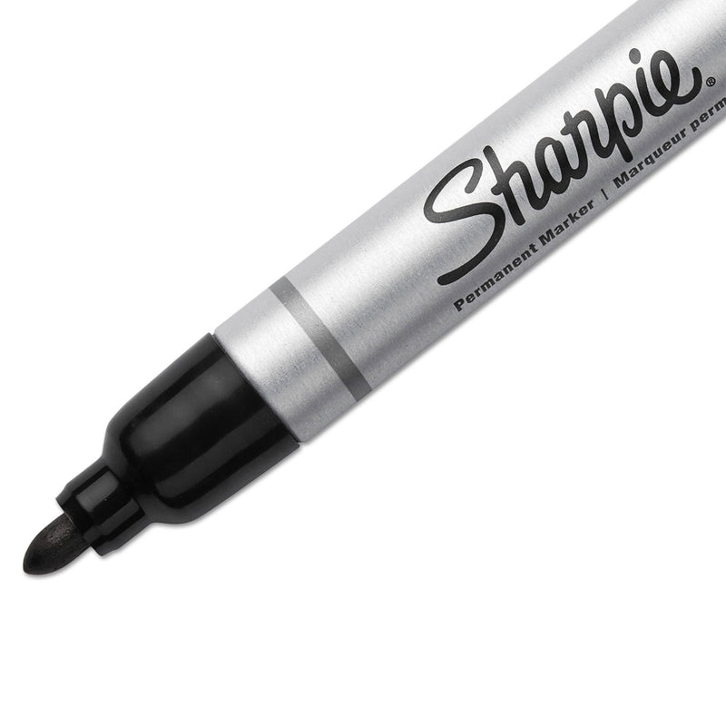 Sharpie Durable Metal Barrel Permanent Marker, Medium Bullet Tip, Black