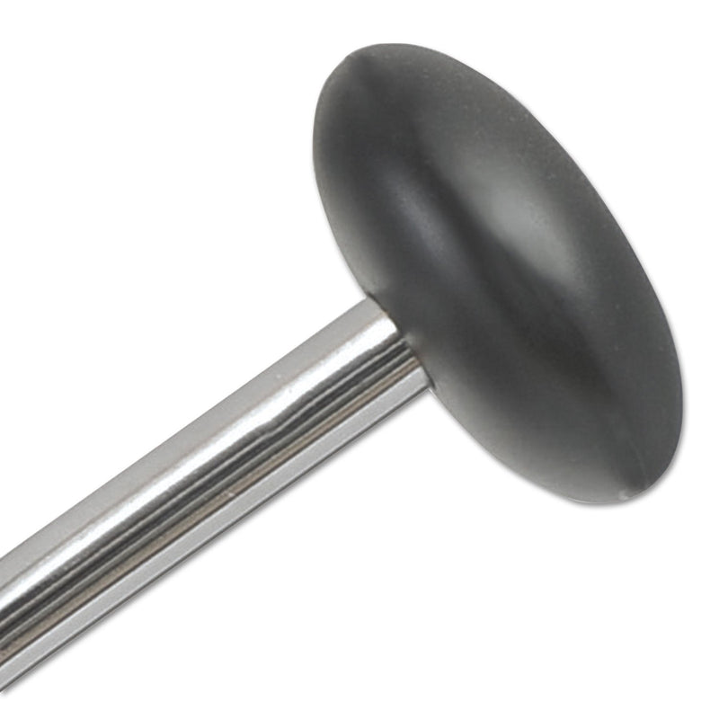 Alba Chromy Coat Stand, 12 Knobs, 16w x 16d x 70.5h, Chrome/Black