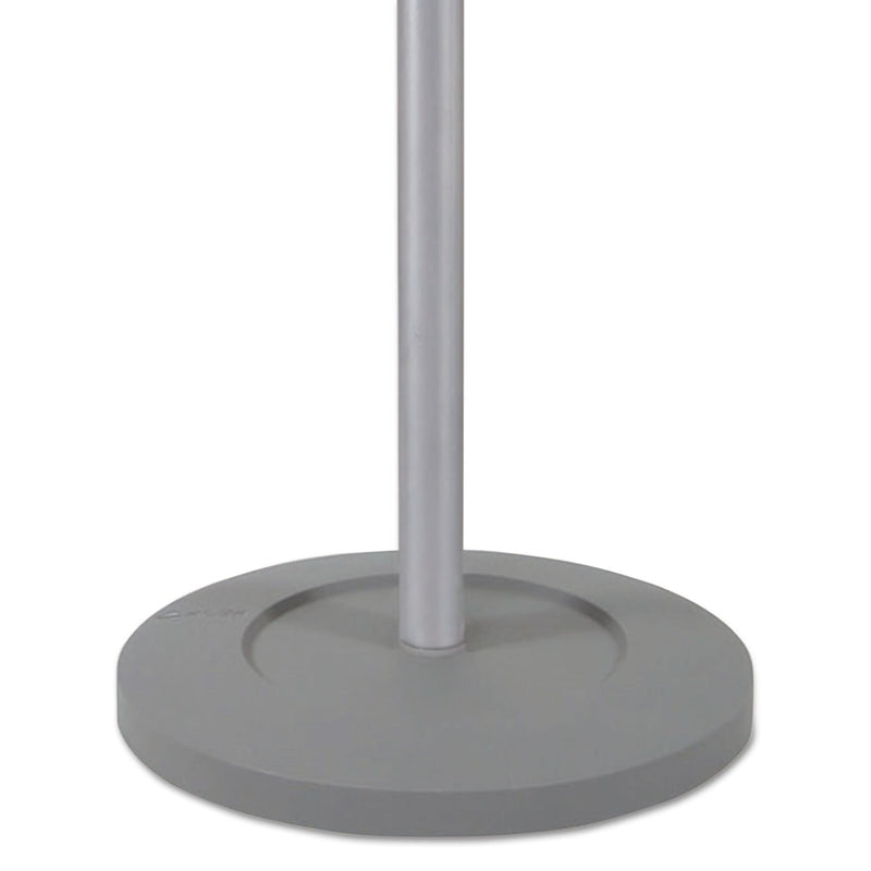 Alba Festival Coat Stand with Umbrella Holder, Five Knobs, 14w x 14d x 73.67h, Silver Gray