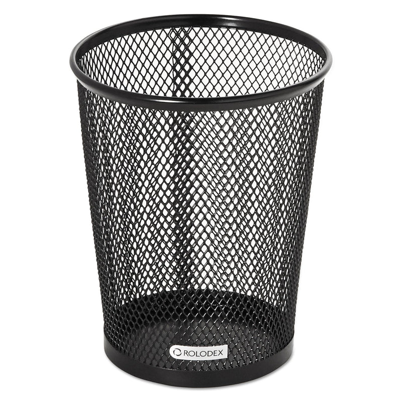 Rolodex Nestable Jumbo Wire Mesh Pencil Cup, 4.38" Diameter x 5.4"h, Black