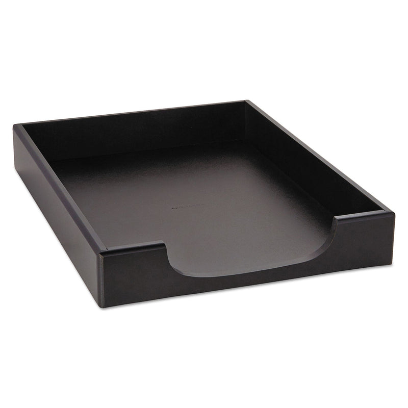 Rolodex Wood Tones Desk Tray, 1 Section, Letter Size Files, 8.5" x 11", Black