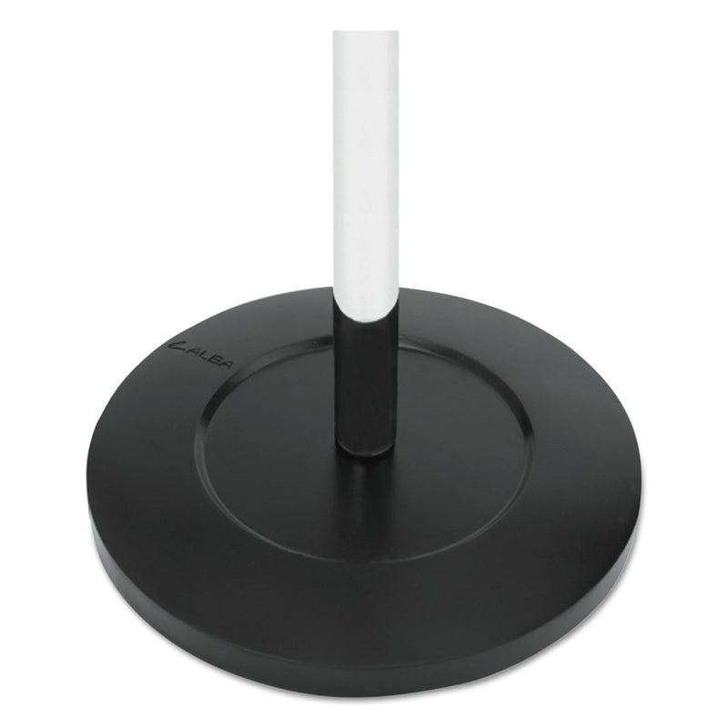Alba Chromy Coat Stand, 12 Knobs, 16w x 16d x 70.5h, Chrome/Black