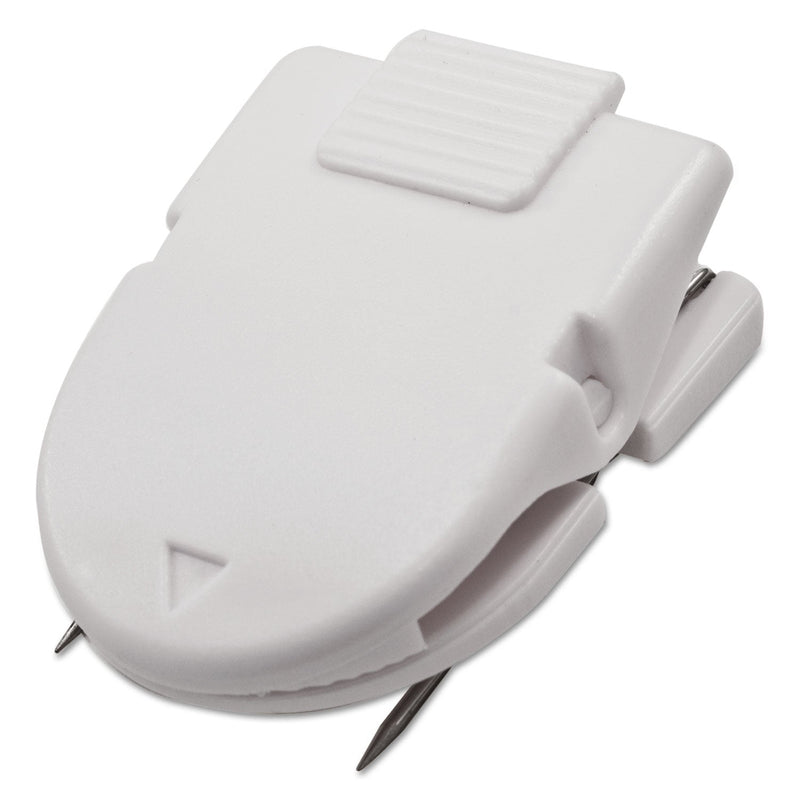 Advantus Wall Clips for Fabric Panels, 60 Sheet Capacity, White, 10/Box