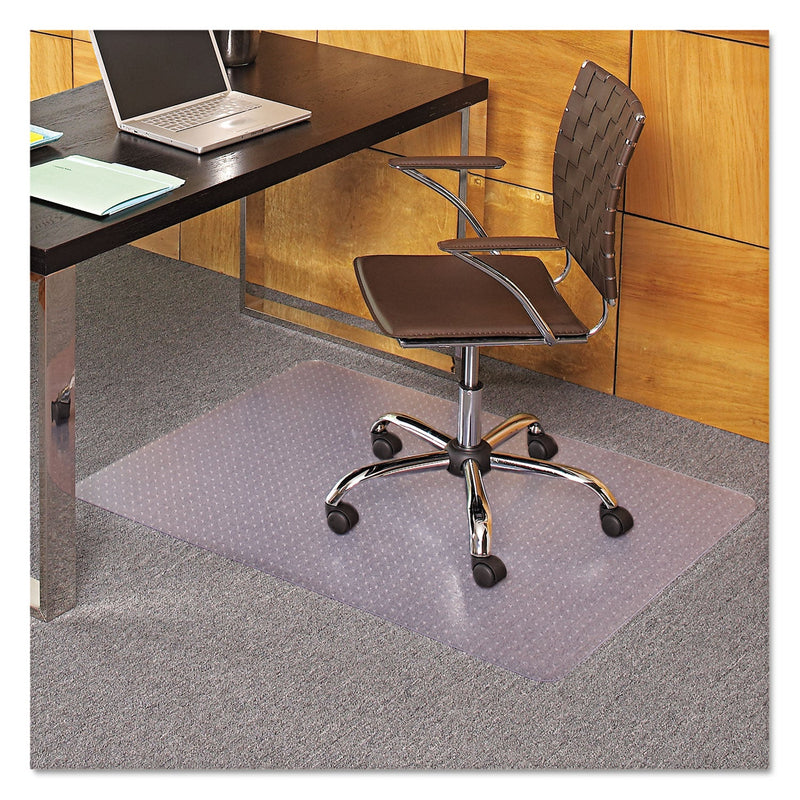 ES Robbins EverLife Light Use Chair Mat for Flat Pile Carpet, Rectangular, 36" x 44", Clear