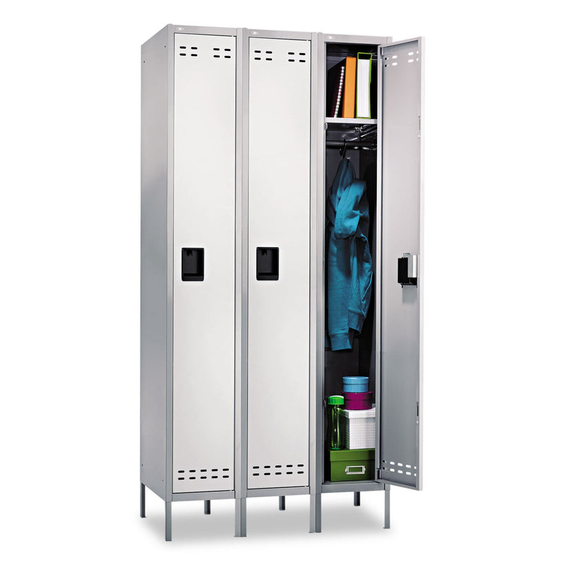 Safco Single-Tier, Three-Column Locker, 36w x 18d x 78h, Two-Tone Gray
