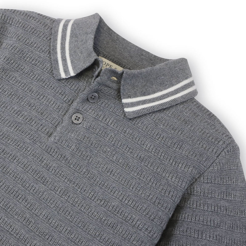 Short Sleeve Organic Sweater Polo - Baby
