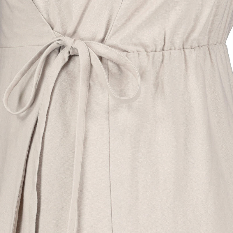 Ruffle Hem Wrap Dress