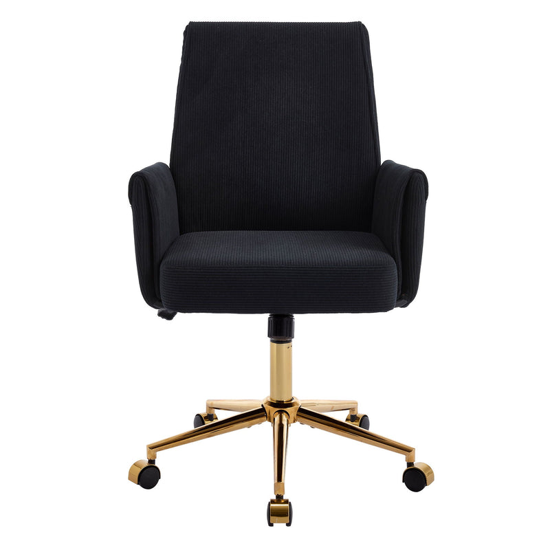 Ergonomic Mid-Back Office Chair With Striped Fabric