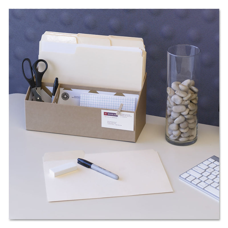 Smead Erasable SuperTab File Folders, 1/3-Cut Tabs: Assorted, Letter Size, 0.75" Expansion, Manila, 24/Pack