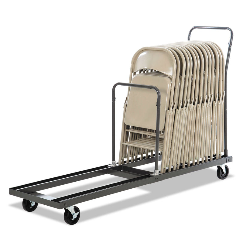 Alera Chair/Table Cart, Metal, 600 lb Capacity, 20.86" x 50.78" to 72.04" x 43.3", Black